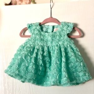 0-3 Month baby rose dress